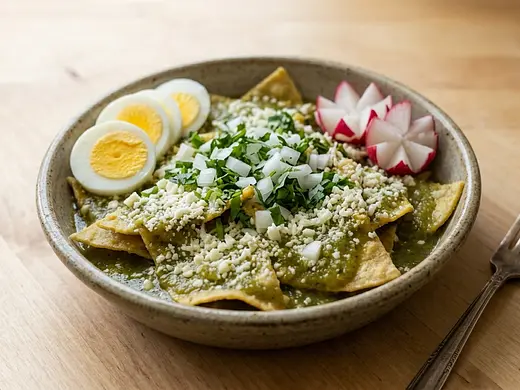 Chilaquiles verdes tradicionales