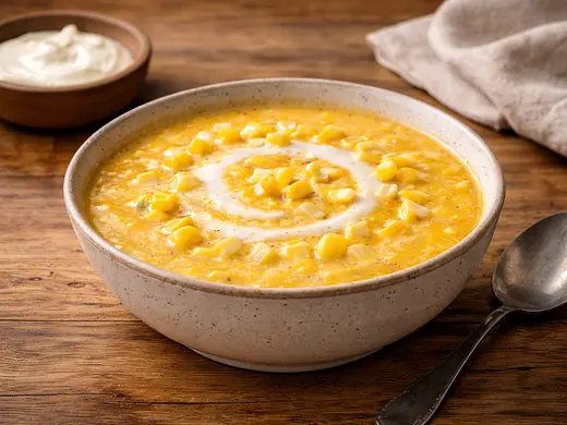 Sopa de elote tradicional