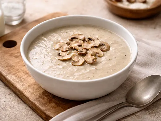 Crema de champiñones casera
