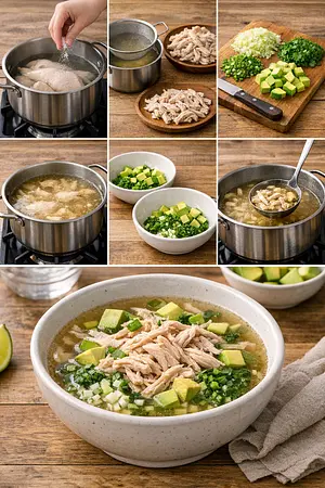 Caldo Xochitl - guia visual del proceso