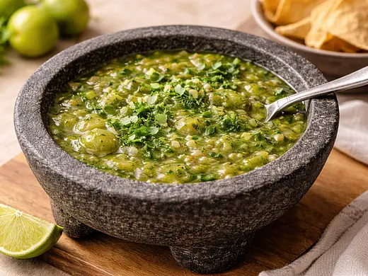Salsa verde de molcajete