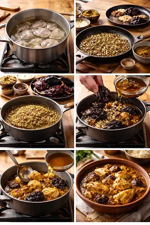 Pollo en pepián tradicional - guia visual del proceso