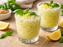 Granizado de Limón Amarillo y Albahaca al Piloncillo