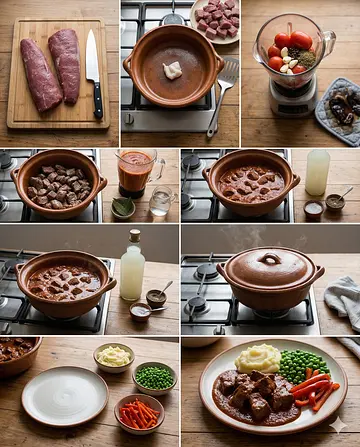 Filete de res al pulque - guia visual del proceso