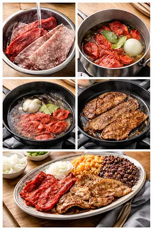 Tasajo y cecina adobada tradicional - guia visual del proceso