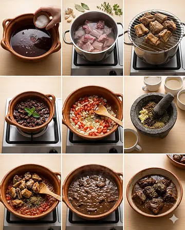 Cabrito en su sangre - guia visual del proceso