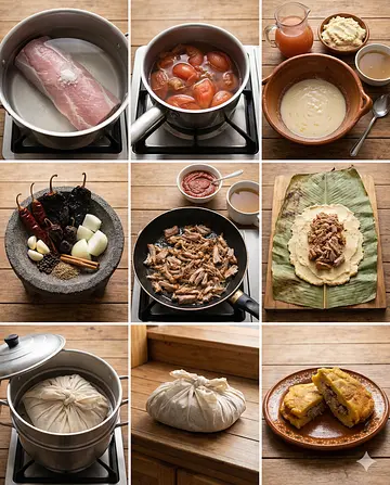 Zacahuil Huasteco Tradicional - guia visual del proceso