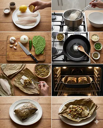 Filete de pescado Pueblo Viejo - guia visual del proceso