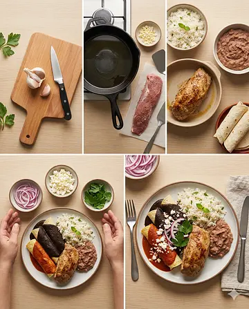 Filete de cerdo Monte Albán - guia visual del proceso