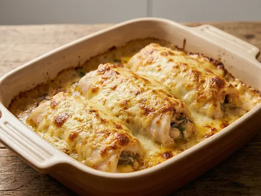 Filetes de mero rellenos de mariscos