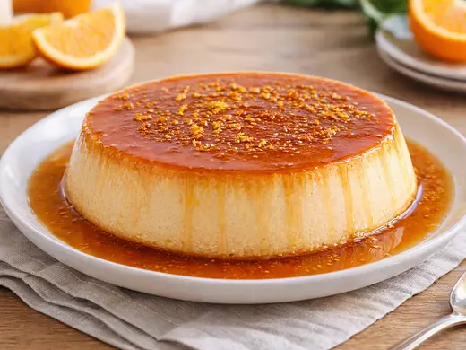 Flan de Naranja Casero y Cremoso