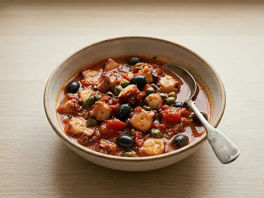 Pulpo a la marinera tradicional