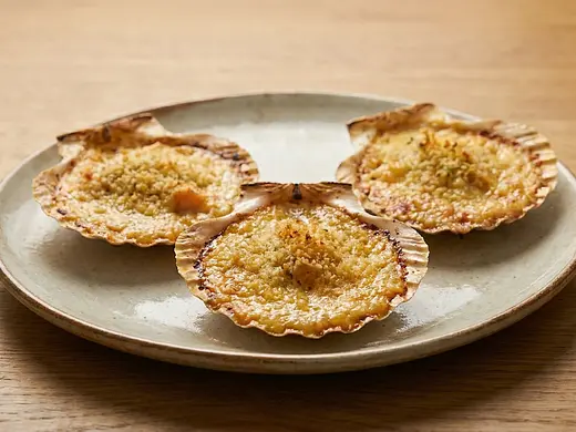Conchas de salmón gratinadas
