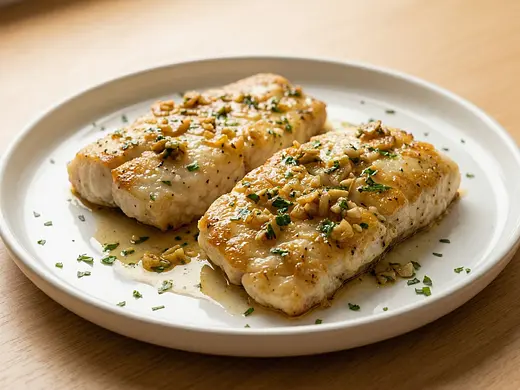 Pescado al mojo de ajo