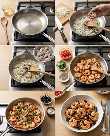 Camarones Santa Anita Salteados - guia visual del proceso