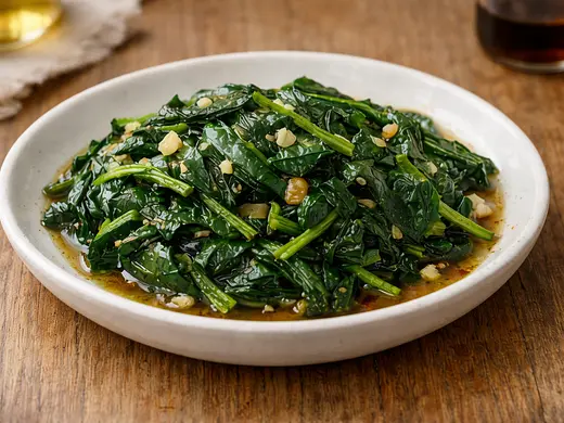 Espinacas salteadas con ajo y manteca