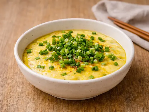 Huevos al vapor con cebollín