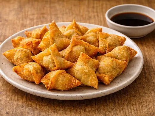 Wonton frito casero