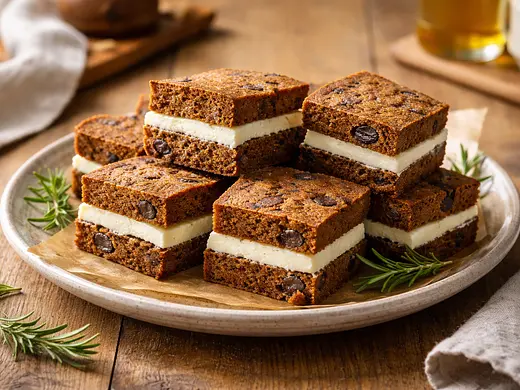 Bocadillos de pan de jengibre y queso