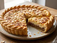 Tarta de manzana y almendras