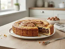 Pastel de nueces caramelizadas