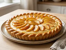 Tarta de manzana clásica con crema pastelera